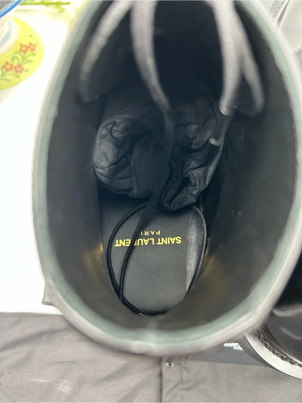 Men's Saint Laurent combat boots size 42 made in Italy NWT